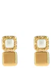 Self-portrait Self Portrait 'mottled Gold Pearl Tiered' Earrings In Gold