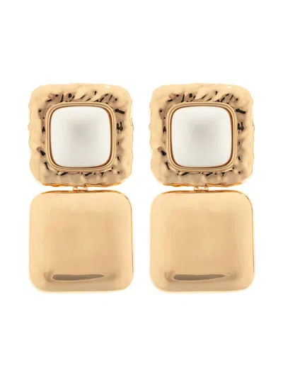 Self-portrait Mottled Gold Pearl Tiered Earrings Accessories
