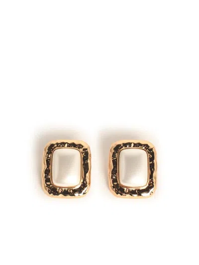 Self-portrait Mottled Gold-plated Brass Earrings