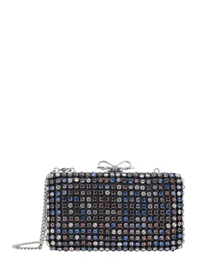 Self-portrait Multi Crystal Chainmail Clutch