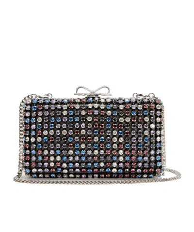 Self-portrait Multi Crystal Chainmail Clutch
