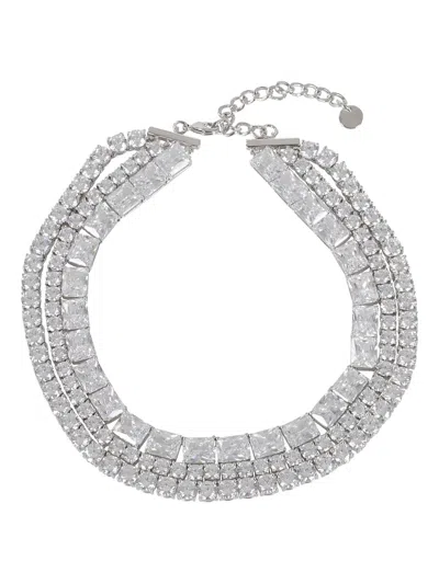 SELF-PORTRAIT MULTI CRYSTAL CHOCKER NECKLACE