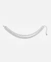Self-portrait Multi Crystal Choker In Metallic