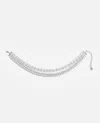 Self-portrait Multi Crystal Choker In Metallic