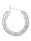 Self-portrait Multi-crystal Choker With Sparkling Rhinestones And Buckle Closure