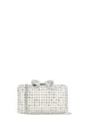 Self-portrait Multi Crystal Clutch Bag In White
