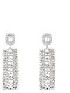 Self-portrait 'multi Crystal Droplet' Earrings In Silver