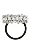 Self-portrait Multi Crystal Hair Accessories Silver In Black