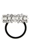 Self-portrait Multi Crystal Hair Accessories Silver In Black
