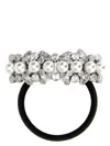 Self-portrait Multi Crystal Hair Accessories Silver In Black