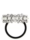 Self-portrait Multi Crystal Hair Accessories Silver In Black