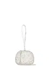 Self-portrait Multi Crystal Pochette In White