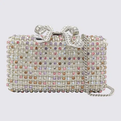Self-portrait Multicolor Crystal Bag In Red