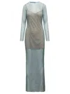 Self-portrait Multicolor Crystal Embellished Fishnet Dress In Multicolor