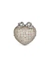 Self-portrait Multicolor Multi-crystal Heart Clutch Bag In Multi