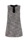 Self-portrait Black Sequin-embellished Boucl-tweed Mini Dress