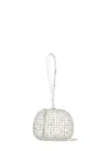 Self-portrait Multicolored Strass-embellished Clutch Bag In White
