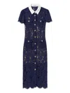 Self-portrait Self Portrait Women Lace Contrast Collar Midi Dress