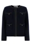 Self-portrait Oversized Black Knitted Cardigan With Flared Sleeves