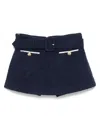 Self-portrait Navy Boucle Culotte Skirt In Blue