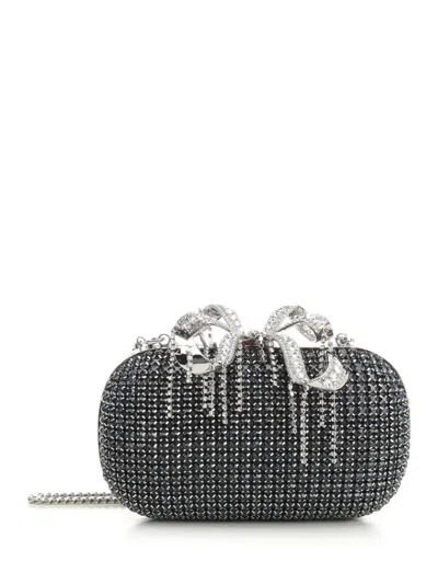 Self-portrait Navy Chainmail Clutch