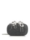 Self-portrait Navy Chainmail Clutch Handbags Blue