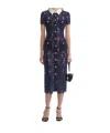 Self-portrait Self Portrait Women Lace Contrast Collar Midi Dress In Blue
