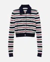 Self-portrait Maglia Navy Striped Viscose