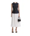Self-portrait Womens Pleated Sleeveless Woven Midi Dress Blue In Black