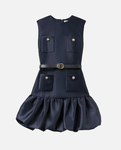 Self-portrait Navy Taffeta Mini Dress