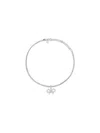 Self-portrait Crystal Bow Tennis Necklace In Gray