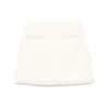 Self-portrait Bouclé Pearl Trim Mini Skirt