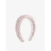 Self-portrait Girls Boucle Crystal Headband In Multi