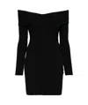 Self-portrait Off-shoulder Mini In Black