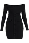 Self-portrait Off-shoulder Mini In Black