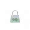 Self-portrait Ombre Rhinestone Bow Micro Bag In Green In Green