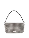 Self-portrait Small Diamante Shoulder Bag In Silver