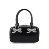 Self-portrait Mini Leather Tote Bag In Black