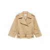 Self-portrait Women Beige Trench Coat In Neutral
