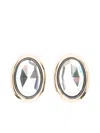 Self-portrait Oval-shape Earrings In Gold