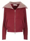 Self-portrait Oversized Collar Cardigan Jackets Bordeaux