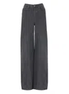 Self-portrait Wide-leg Palazzo Jeans In Black