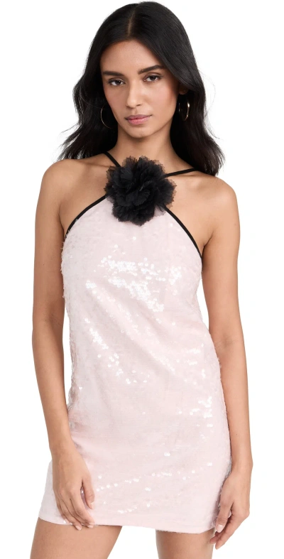 Self-portrait Pale Pink Sequin Mini Dress Pale Pink In Rose