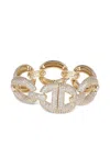 Self-portrait Crystal Chain Bracelet Link In Gold