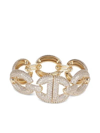SELF-PORTRAIT PAVÉ CHAIN-LINK BRACELET