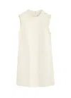 Self-portrait Boucle Mini Dress With Pearls In Cream