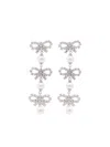 Self-portrait Bow Motif Pearl Earrings In White