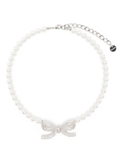 Self-portrait Pearl Bow Necklace