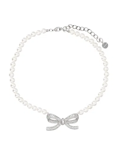 Self-portrait Pearl Bow Necklace
