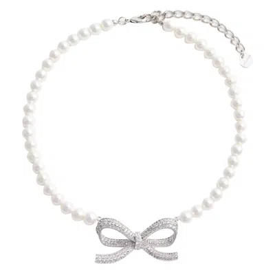 Self-portrait Pearl Bow Necklace